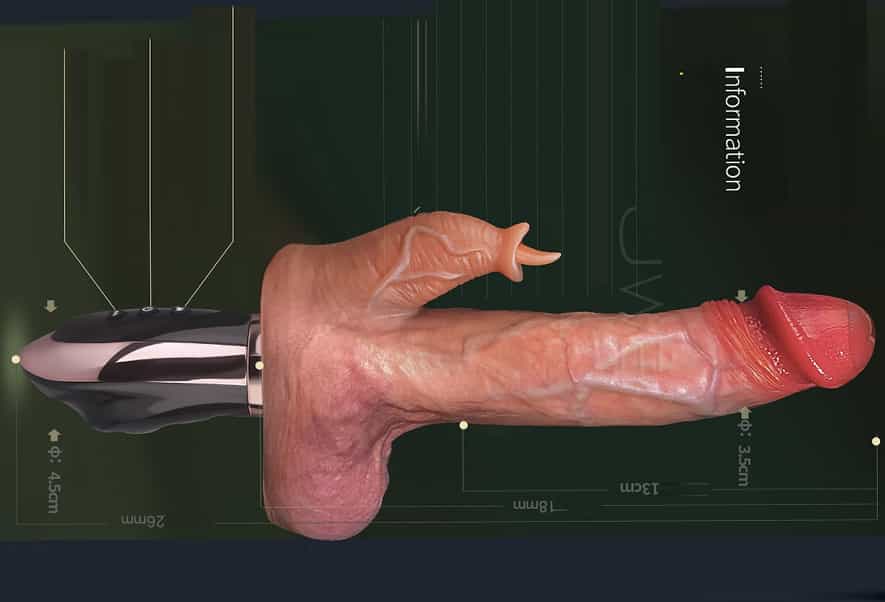 SHP1372 Heated Vibrating Tongue Licking Anal Dildo 30 Modes — hình 3