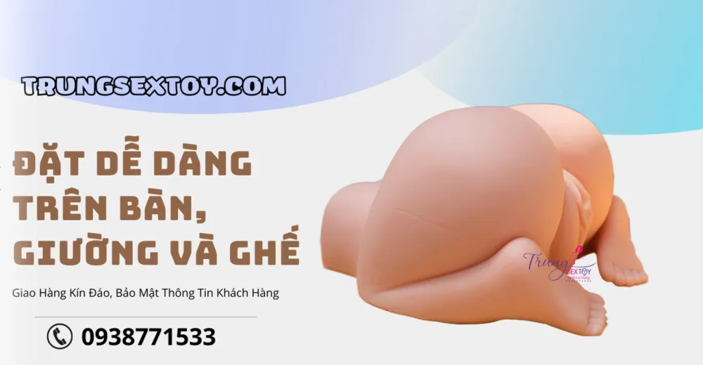 Realistic 4D Doggy Style Half Sex Doll Silicone Textured Toy — hình 3