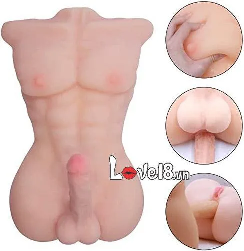 Silicone Male Torso Realistic Muscular Man Half-Body Doll — Product Specifications