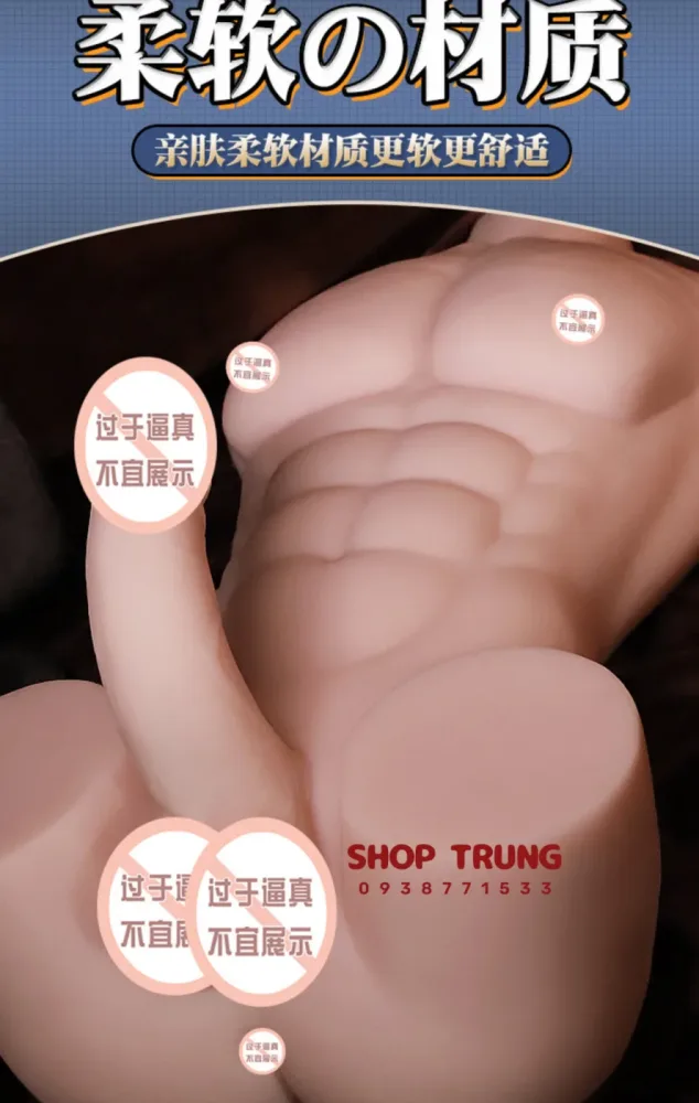 Small Muscular Male Half Body Erotic Silicone Doll — Crafted from premium medical-grade silicone, this exquisite
