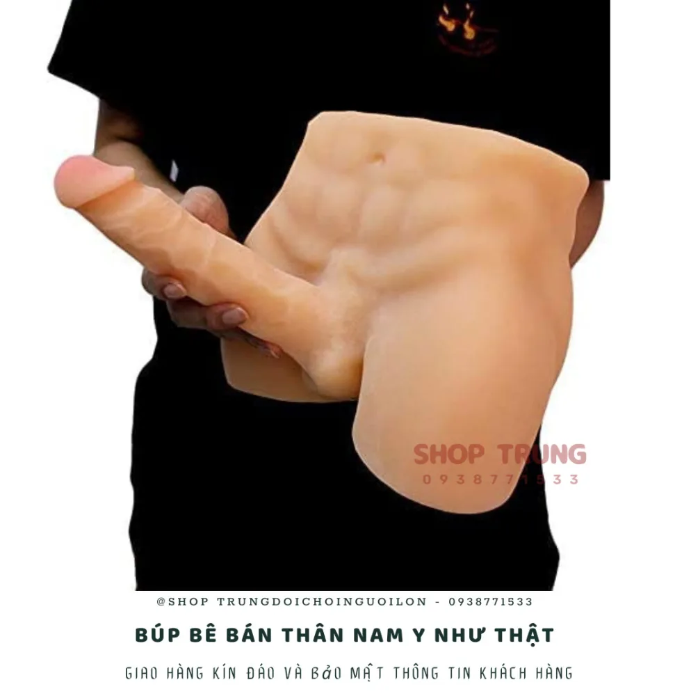 Realistic Male Half-Body Love Doll TPE Silicone 28.9cm — Detailed Product Dimensions