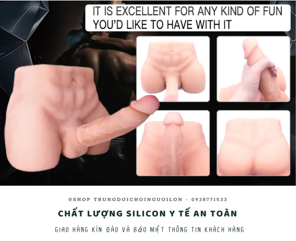 Realistic Male Half-Body Love Doll TPE Silicone 28.9cm — Versatile Use for Everyone