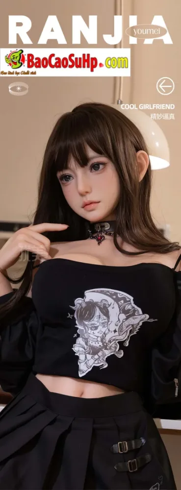 Ranjia 158cm Adult Idol Black Outfit Realistic Doll — hình 9