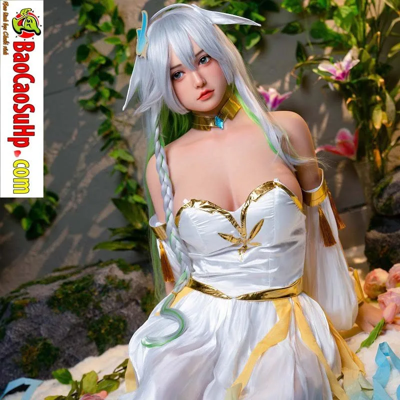 ELF Hayoon 1.58m Realistic Silicone Wigged Busty Love Doll — hình 2
