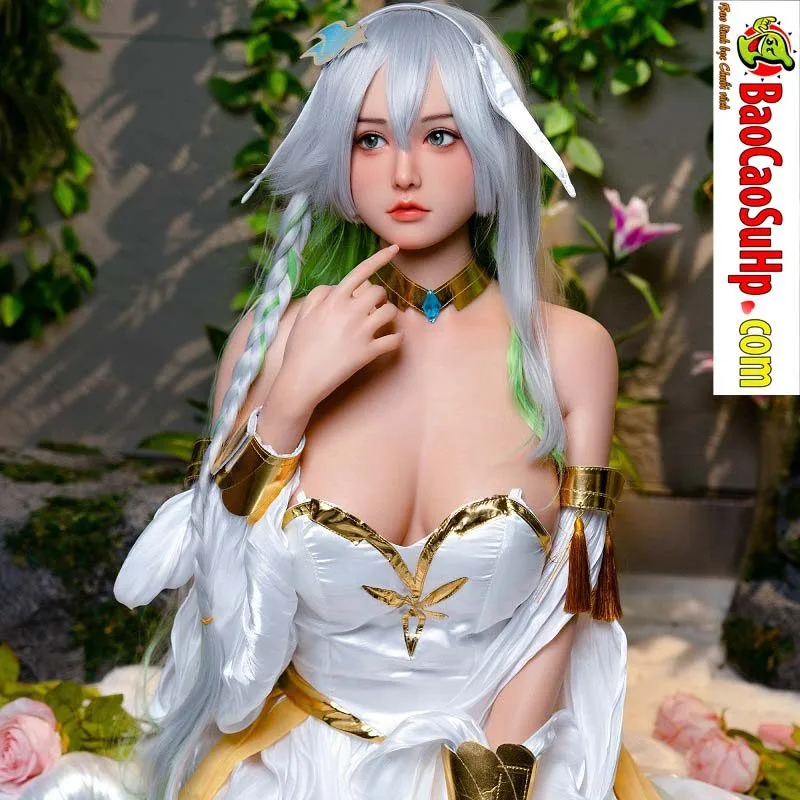 ELF Hayoon 1.58m Realistic Silicone Wigged Busty Love Doll — hình 4