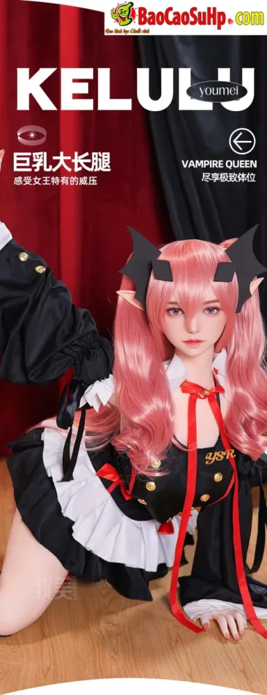 Youmei Anime Style 1.45m Silicone Hair Full Body Doll — hình 9