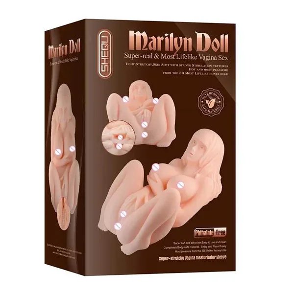 Marilyn Doll Realistic Silicone Male Sex Doll Toy — Premium Silicone Material for Ultimate Sensation
