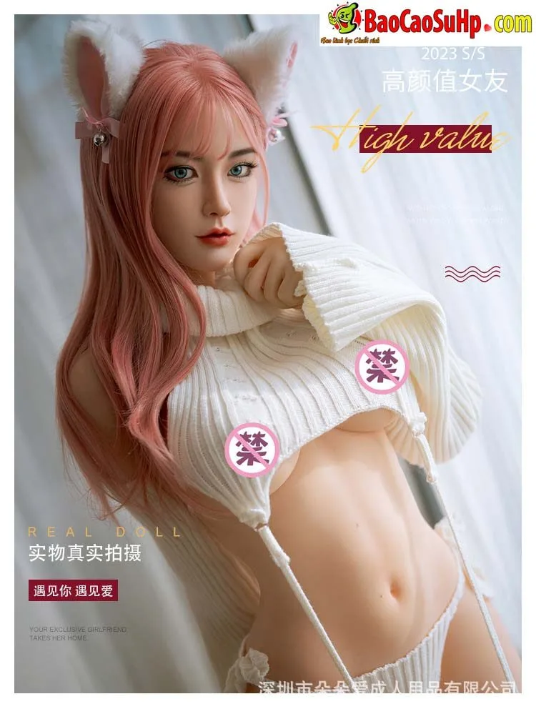 Pink Fox Lady 1.6m Sexy Realistic Love Doll — hình 7