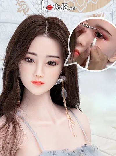 Platinum Silicone 1.58m Blonde Hair Sex Doll Real Touch — hình 4