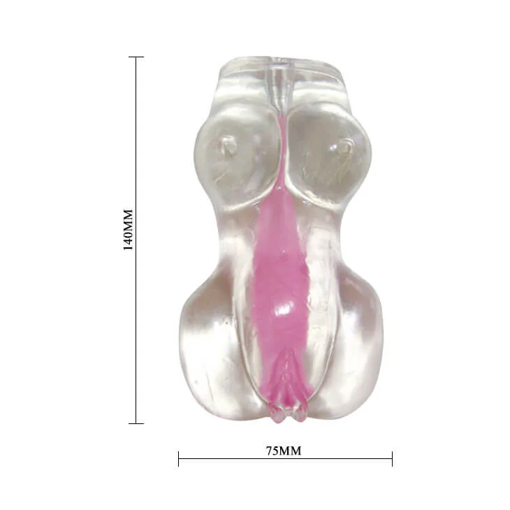 Mini Transparent Realistic Sex Doll Soft Silicone Flexible — hình 2