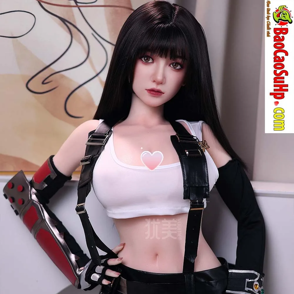 Yuna Tidus 158cm Black Hair Cosplay Silicone Love Doll — hình 3