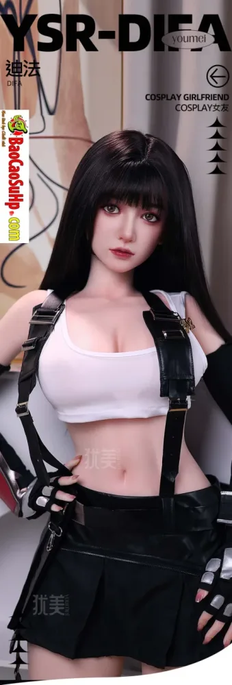 Yuna Tidus 158cm Black Hair Cosplay Silicone Love Doll — hình 7