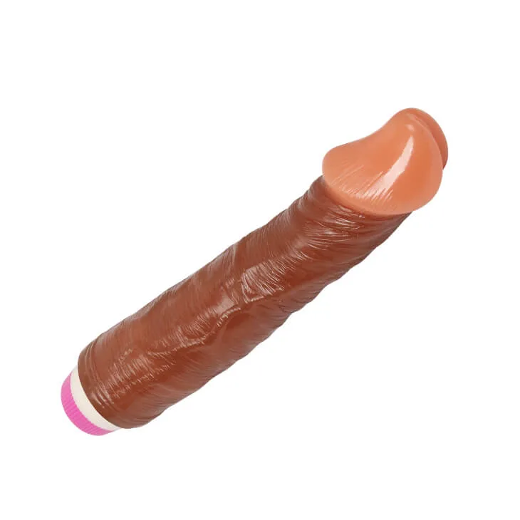 DV01 Brown Color Cheap Silicone Vibrating Dildo — Simple and Hygienic Usage Instructions