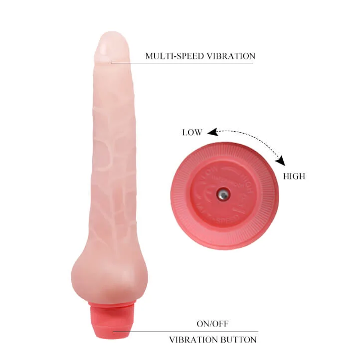 DV01R Small Curved Vibrating Silicone Dildo for Women — hình 10
