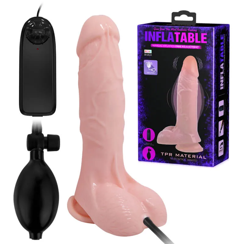 Inflatable Vibrating Dildo for Larger Size Pleasure — hình 11
