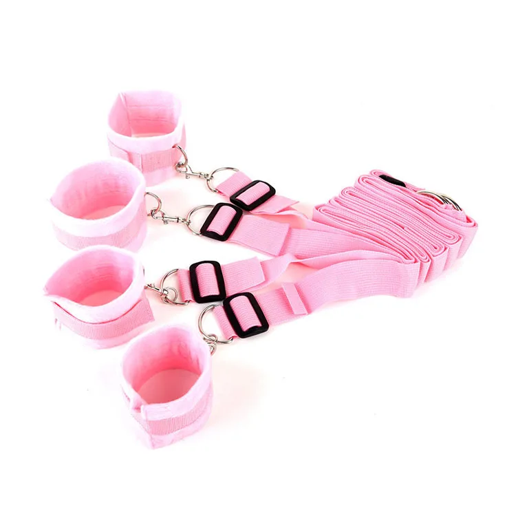 Soft Padded 4-Corner Rope Bondage Restraint Set Couples Play — hình 3