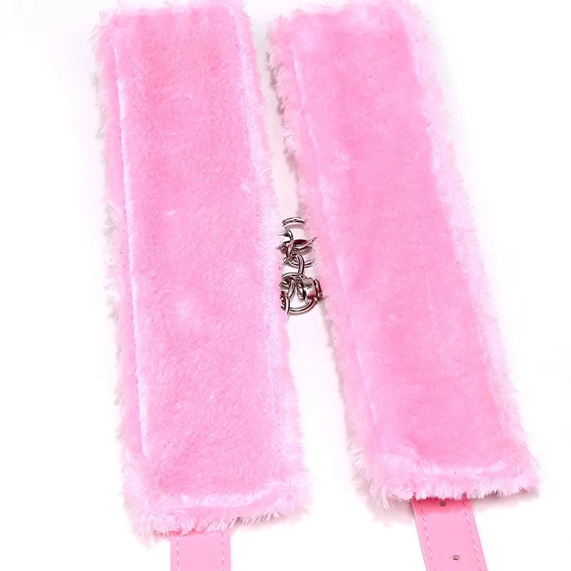 Soft Fur-Lined Leather Handcuffs in Multiple Colors for — hình 6