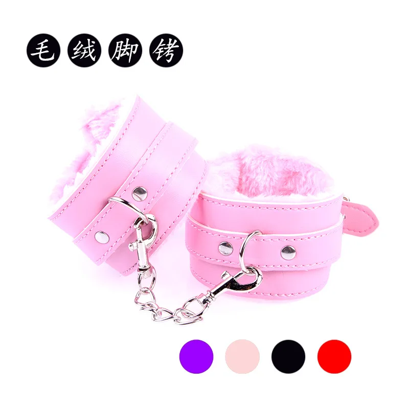 Soft Fur-Lined Leather Handcuffs in Multiple Colors for — hình 7
