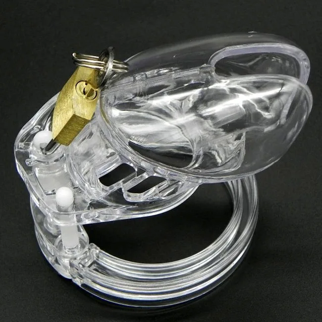 Transparent Medical Grade Male Chastity Lock with Keyed — Safe and Comfortable Material