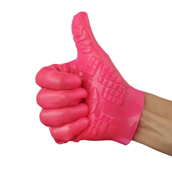 Silicone textured gloves for body and intimate massage — hình 2