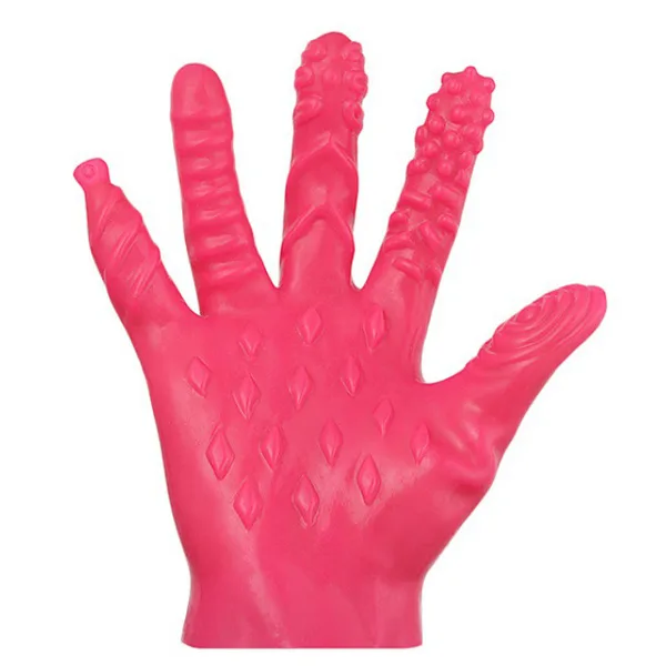 Silicone textured gloves for body and intimate massage — hình 4