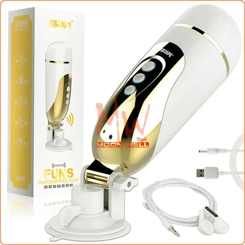 Funs Cup Golden Wall Mounted Vibrating Silicone Realistic — hình 4