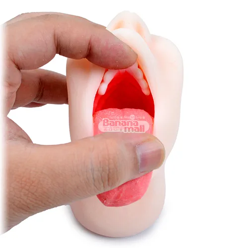 Realistic Japanese Schoolgirl Mouth 3D Silicone Male Toy — hình 4
