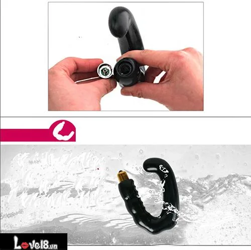 C-Shaped Anus Vibrator with Ridges Anal Toy — Waterproof and Easy to Clean