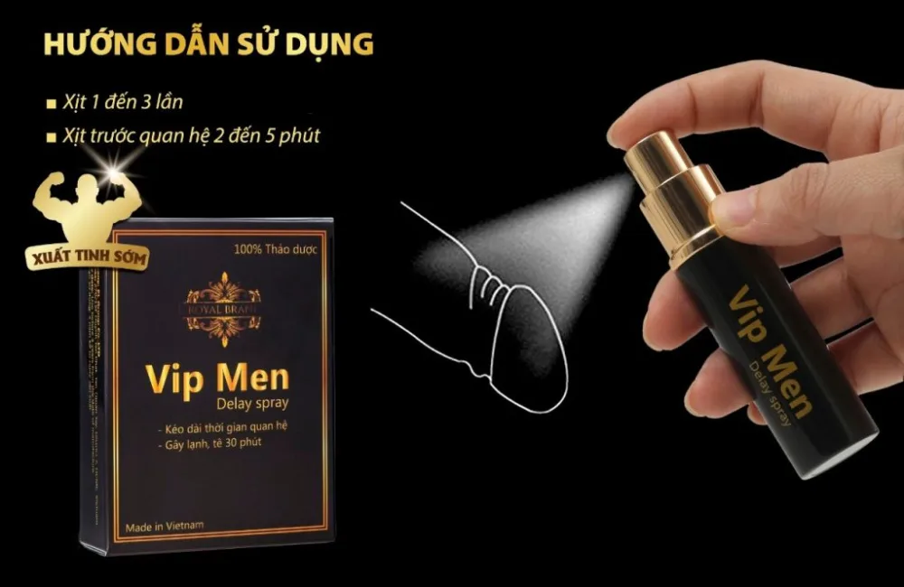 Vip Men Delay Spray 10ml Long Lasting Male Performance — 100% Natural Herbal Ingredients – No Side Effects