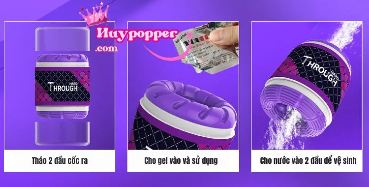 Youcups Male Masturbation Cup Soft Silicone Dual-Ended — hình 4