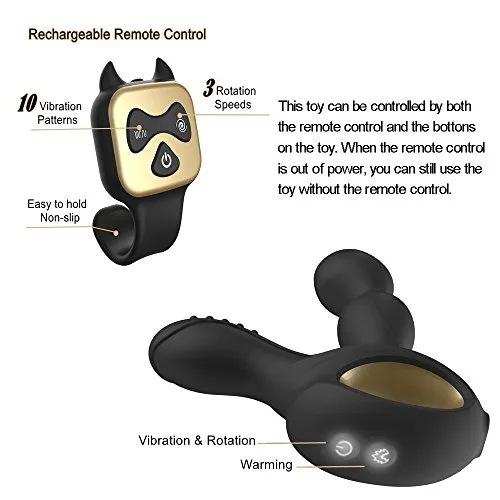 Premium Anal Vibrator Prostate Massage Heated Remote — hình 4