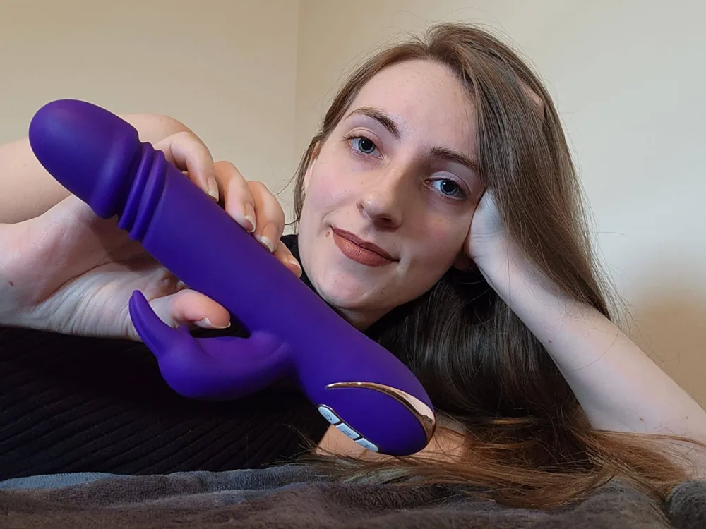 CalExotics Jack Rabbit Signature Double Stimulating Dildo — Dynamic Thrusting and Vibrating Modes