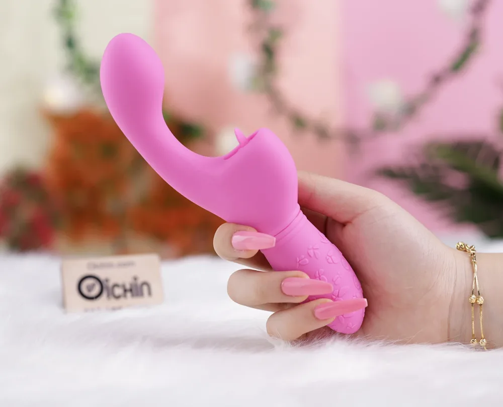 CalExotics Kiss Flicker G-Spot Tongue Licking Vibrator — Unique Dual-Stimulation Design for Maximum Pleasure