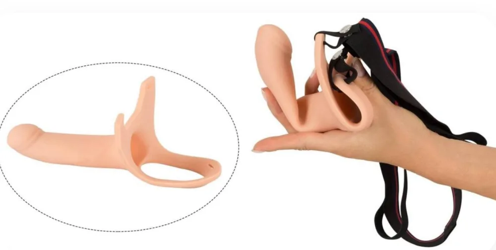 DV70A Hollow Strap-On Penis Enhance Male Performance Toy — hình 6