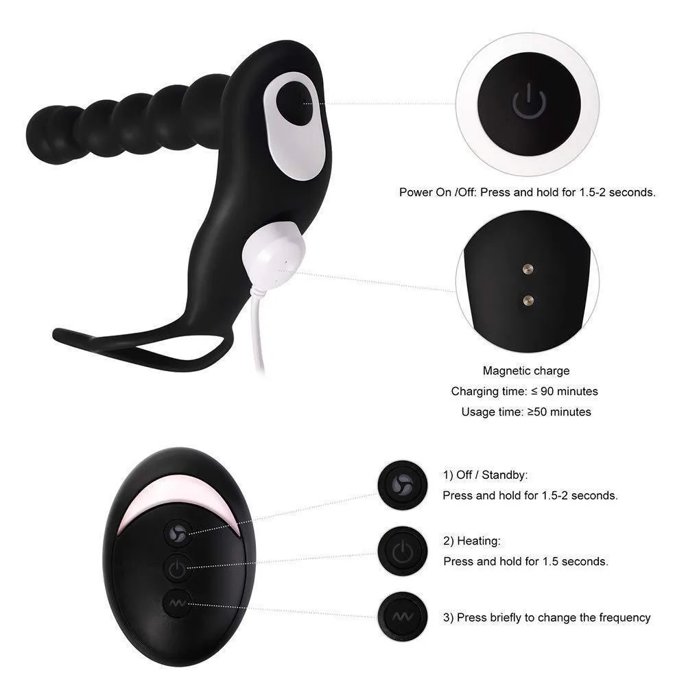 Black Remote Control Body-Safe Strap Vibrator Silicone — Designed for Comfort & Safety