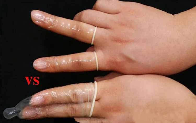 Ultra Thin Finger Condom Female Male Stimulation — The finger condom keeps your hand hygienic and protected