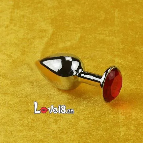 Metal Love Drop Anal Stimulator with Crystal for Men — hình 8