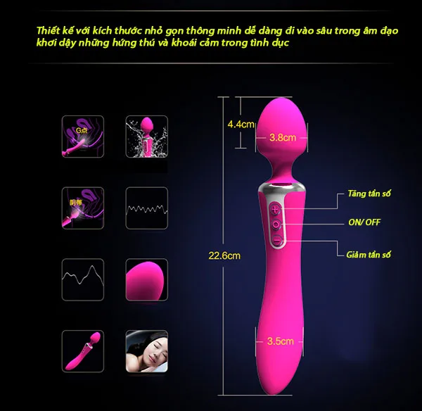 Lenten Japan Dual-End Vibrating G-Spot Massager with — hình 3