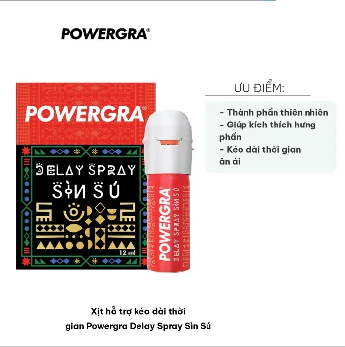 Powergra Delay Spray Natural Herbal Prolong 12ml — Fast-Acting Formula for Enhanced Performance