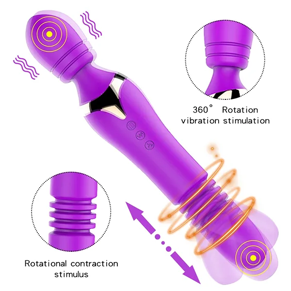 Lucy Double-Ended Vibrating Rod G-Spot Clitoral Stimulator — hình 2