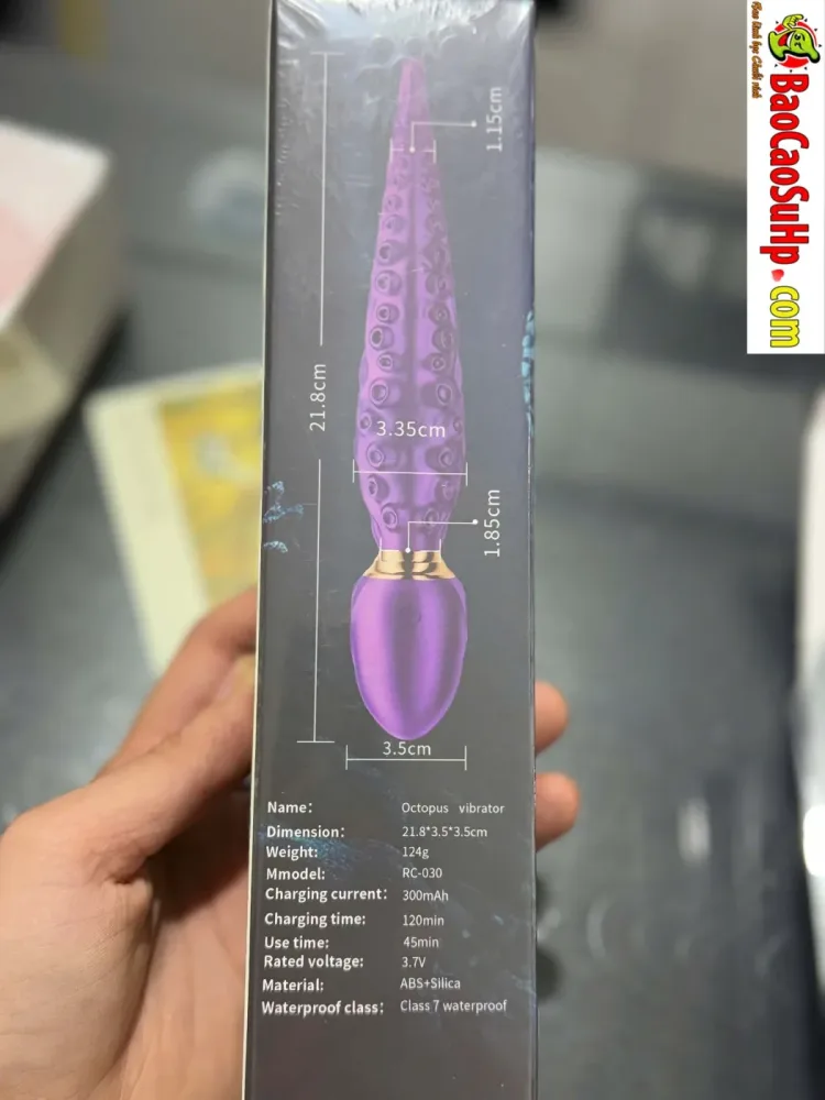 Octopus Stick Dual-Ended Purple Silicone Unique Vibrator — Lightweight & Ergonomic for Comfortable Play