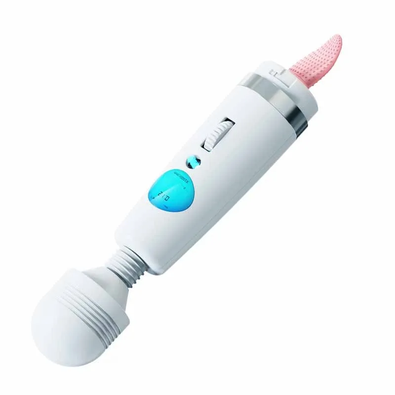 Super Vibration Tongue Licking Wand TPE+ABS 9 Modes Sextoy — LCD Screen for Easy Control & Customization