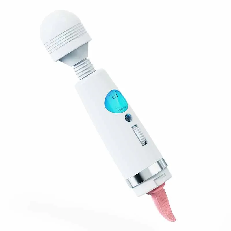 Super Vibration Tongue Licking Wand TPE+ABS 9 Modes Sextoy — Durable Design & Simple Maintenance