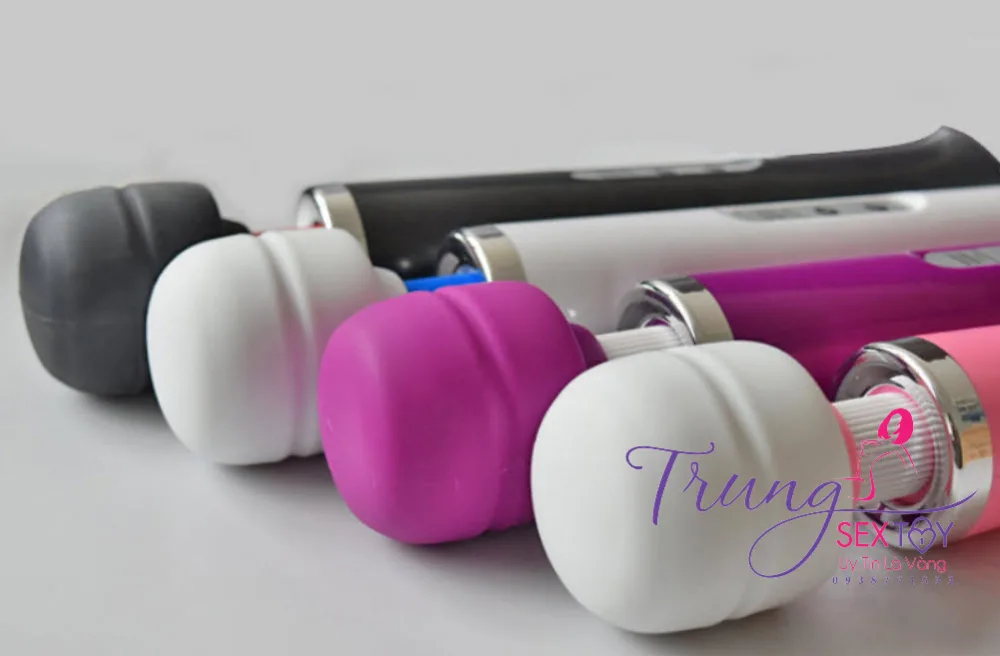 Magic Wand Powerful Waterproof Silicone Personal Massager — Multiple Attachments and Multifunctional Use