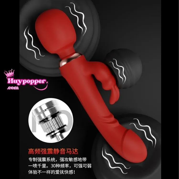 Flora Love Wand Dual Head Rabbit Clitoral G-Spot Stimulator — hình 9