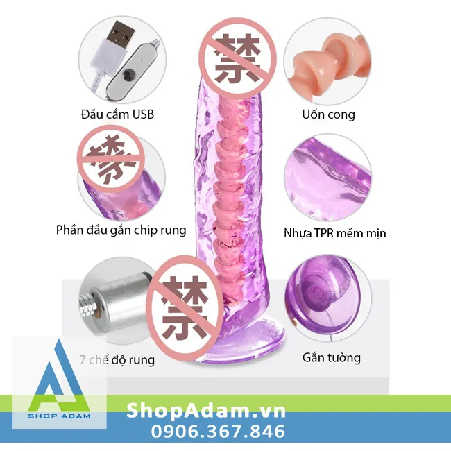 Transparent Wall-Mounted Vibrating Dildo Soft TPR Erotic Toy — Convenient Wall-Mount Design for Hands-Free Fun