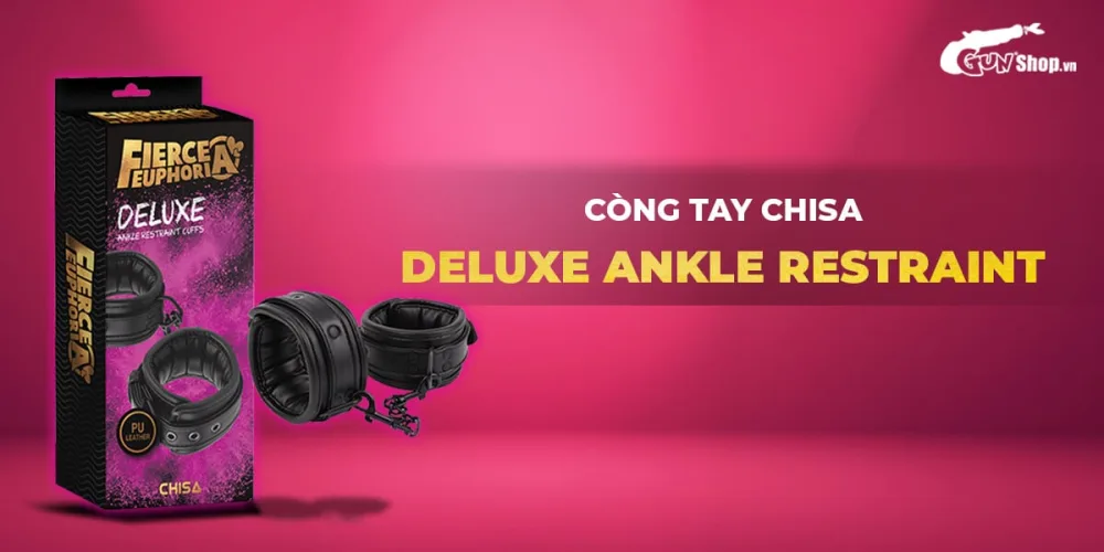 Chisa Euphoria Deluxe PU Ankle Cuffs BDSM Restraints — Elegant Design Meets Practical Function