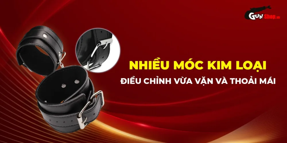 Chisa Behave Premium Adjustable Luxury Fetish Handcuffs — hình 3