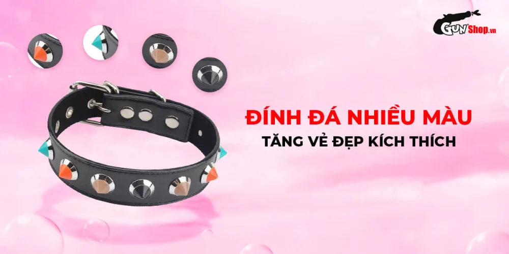 Chisa Behave Luxury Spiked Fetish Collar BDSM Accessory — hình 3