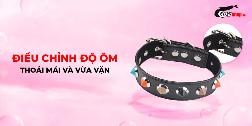 Chisa Behave Luxury Spiked Fetish Collar BDSM Accessory — hình 4